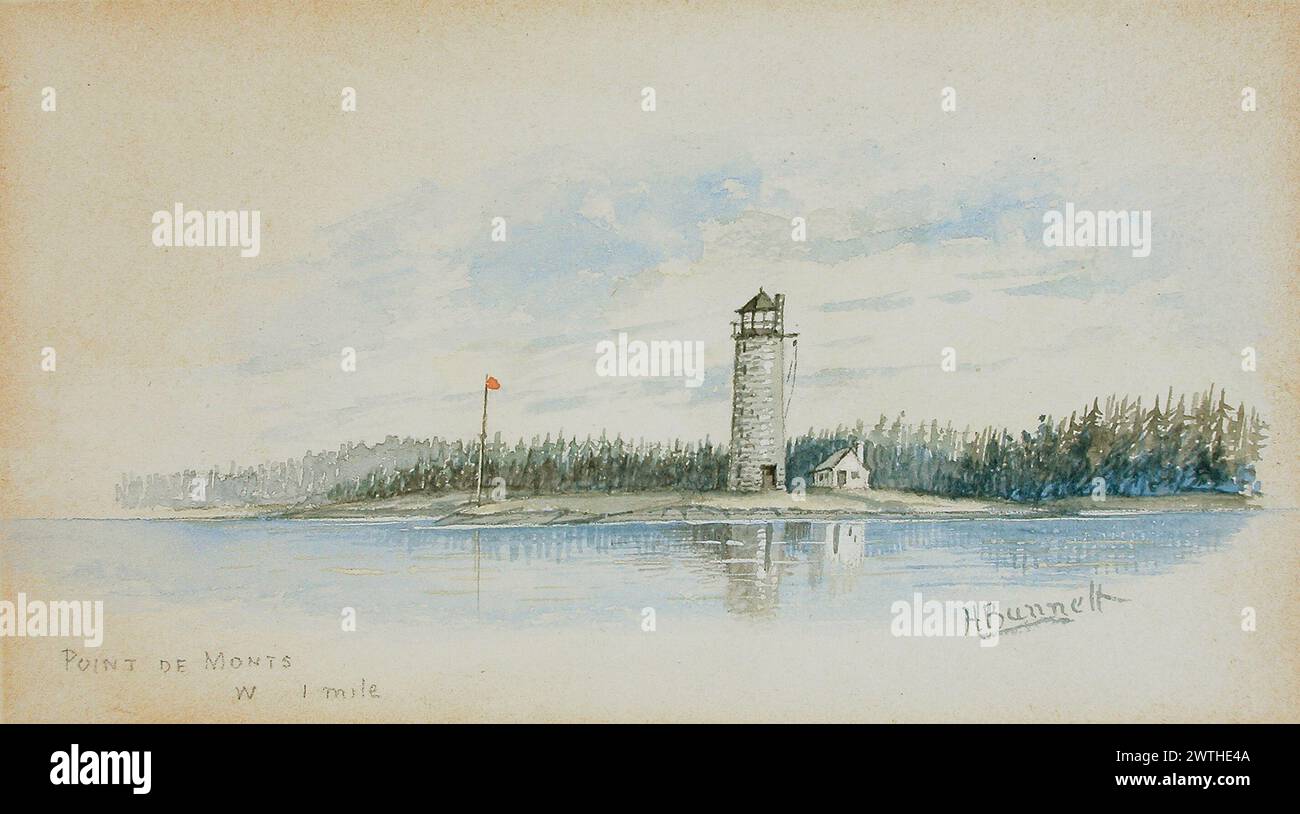 Watercolour - Point de Monts, 1885-1889 Henry Richard S. Bunnett (1845-1910) Stock Photo