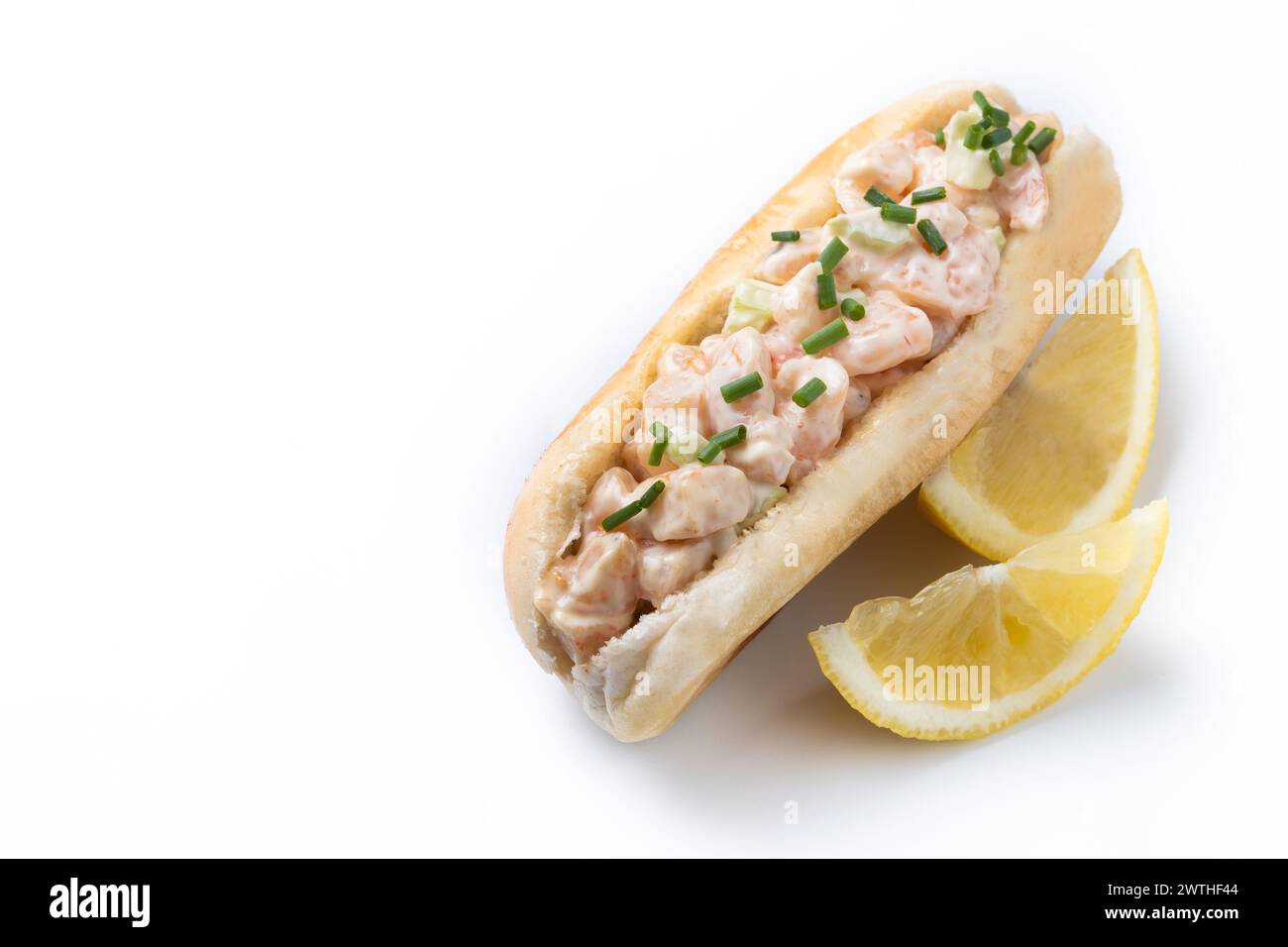 Lobster roll isolated on white background Stock Photo