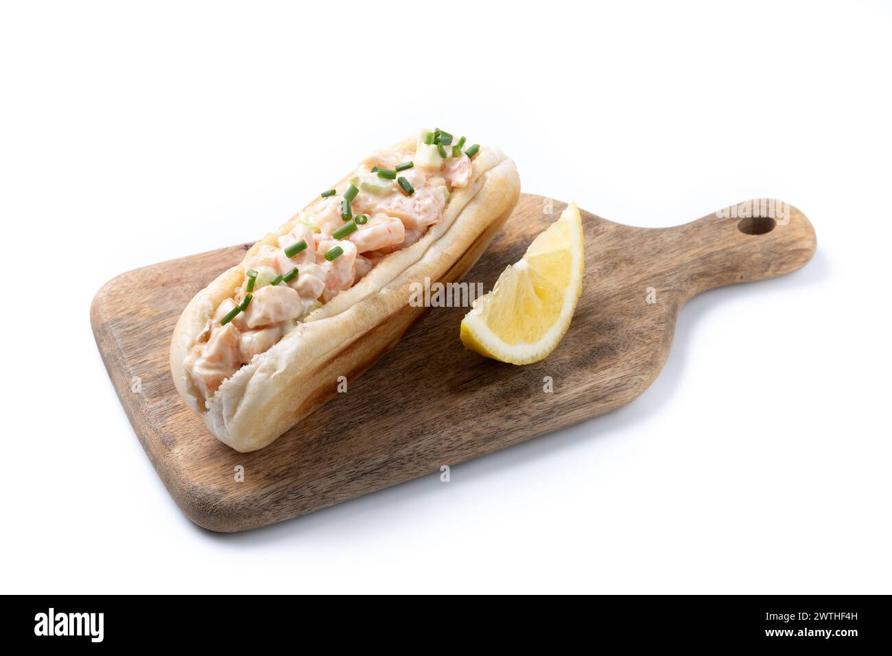Lobster roll isolated on white background Stock Photo