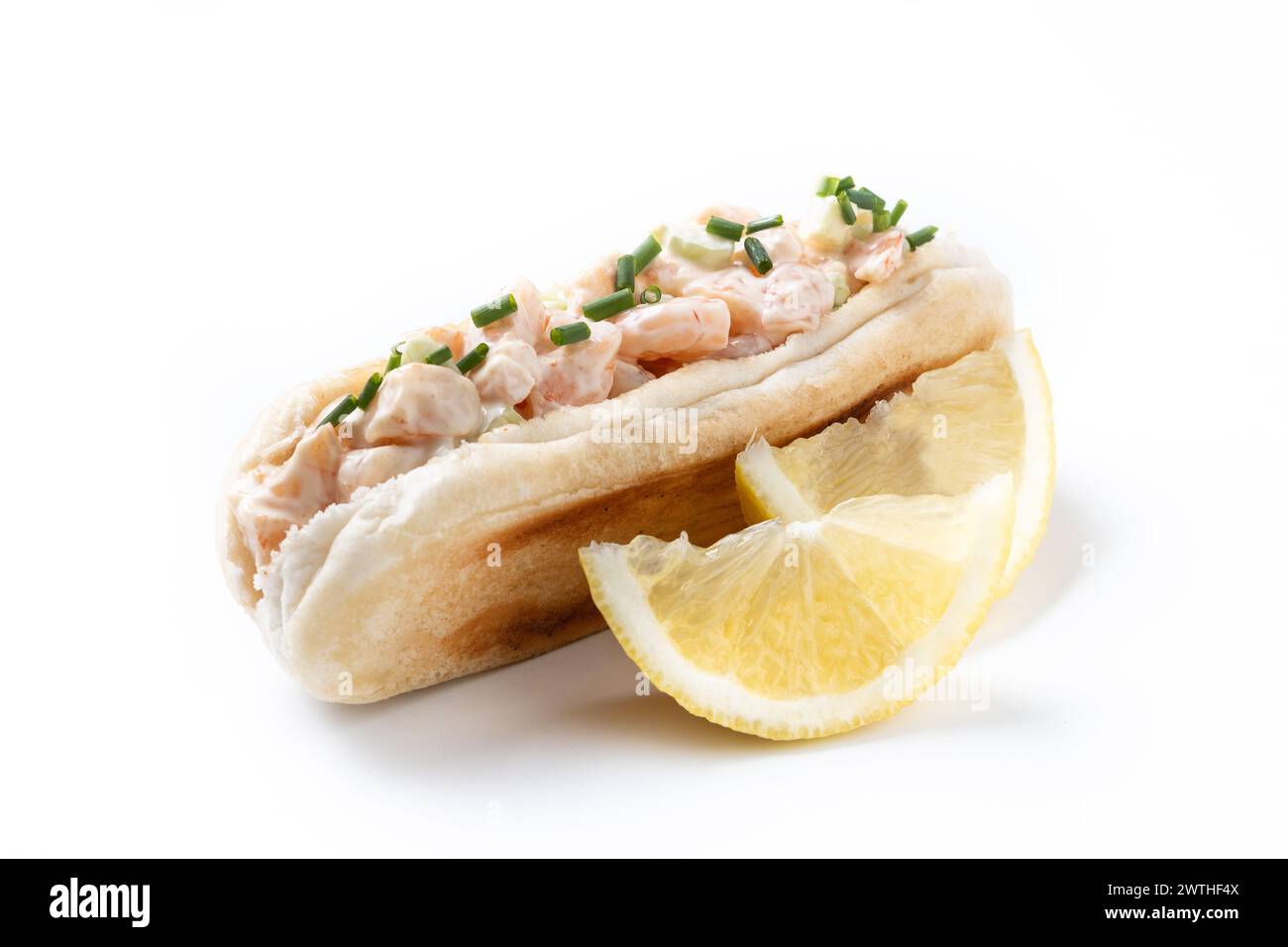 Lobster roll isolated on white background Stock Photo