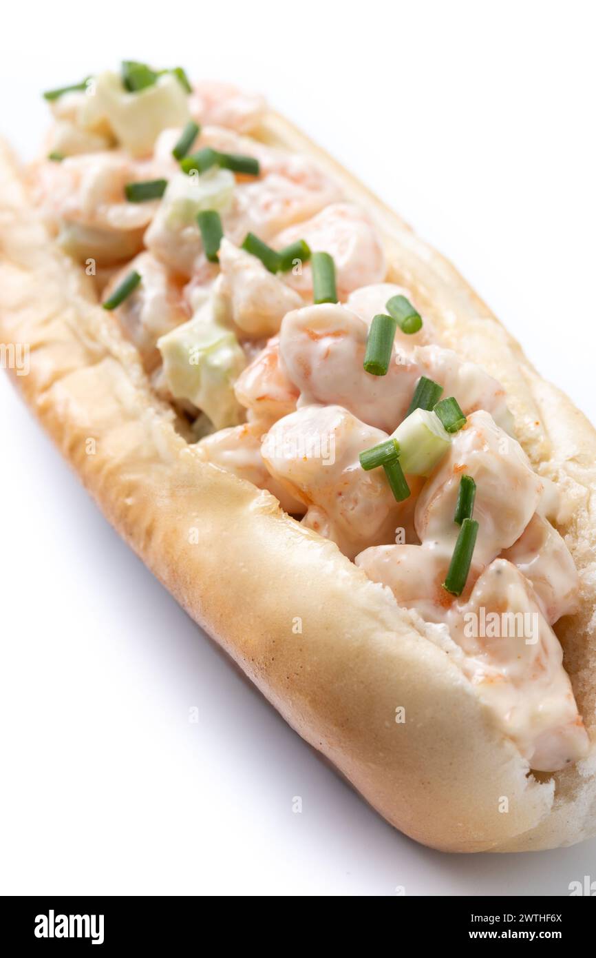 Lobster roll isolated on white background Stock Photo
