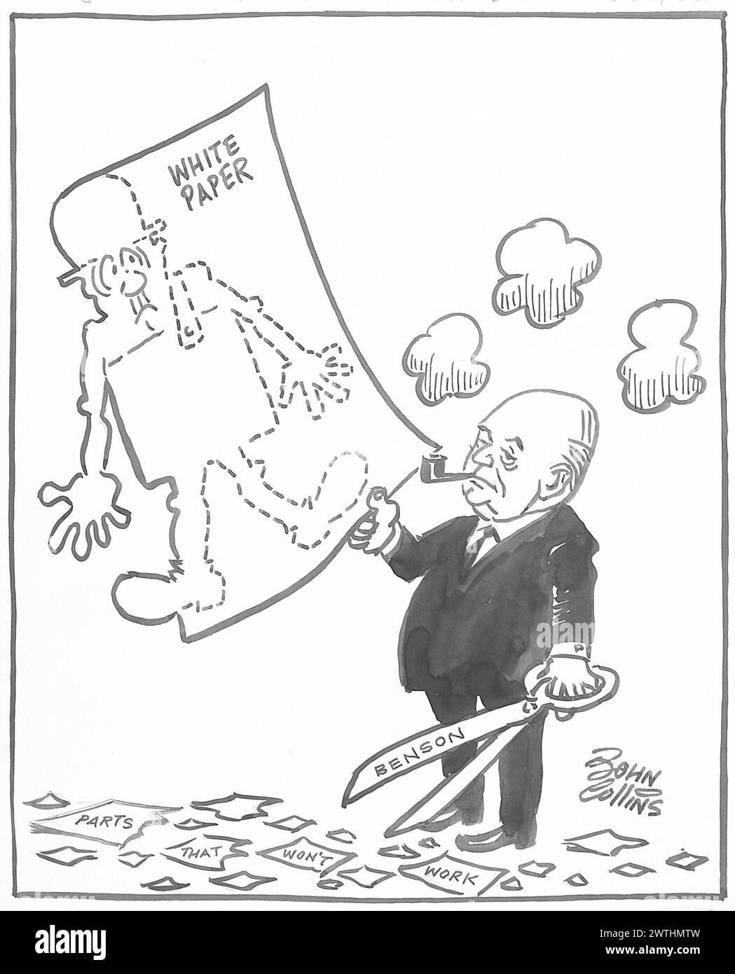 Cartoon - "I Wan't a Paper Doll that I Can Call My Own". John Collins