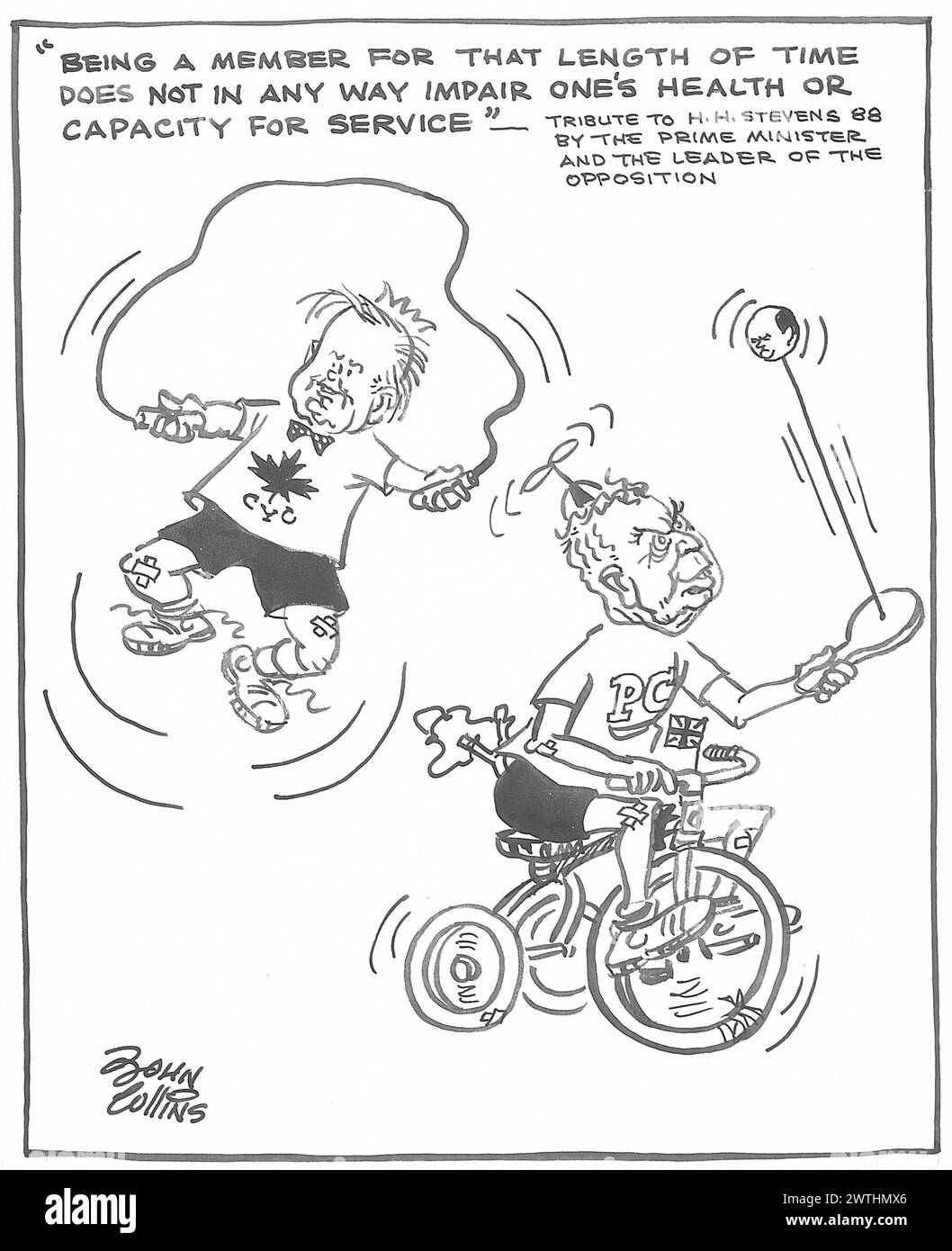 Cartoon - The New Generation. John Collins (1917-2007) Stock Photo