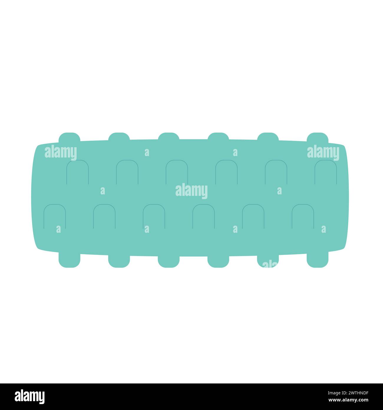 Foam massage roller isolated on white background. Vector flat ...