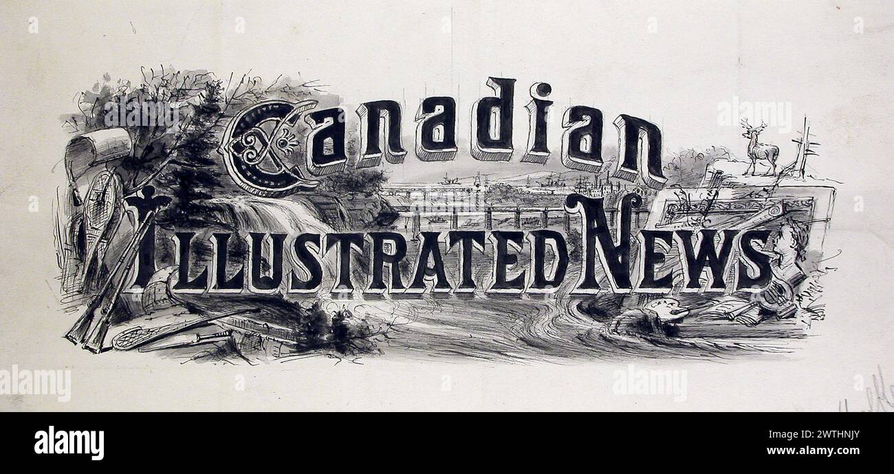 Sketch Title bar, Canadian Illustrated News John Henry Walker (1831