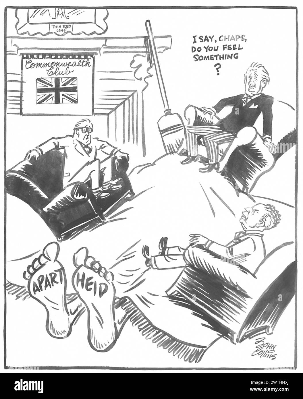 Cartoon Getting Harder to Sweep Under the Rug. John Collins (1917