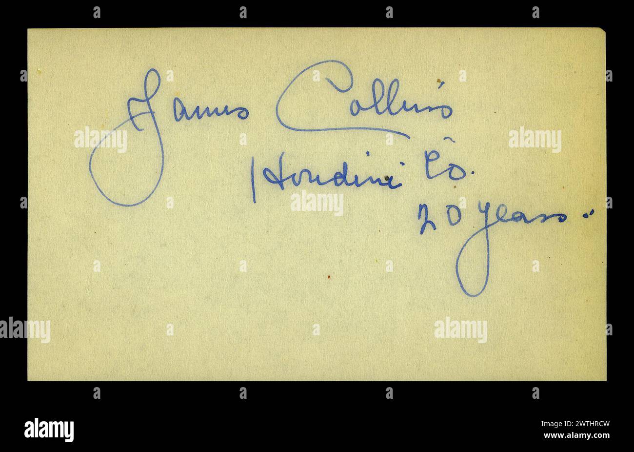 Joseph R Rinn Historic autograph collection hi-res stock photography and images - Alamy