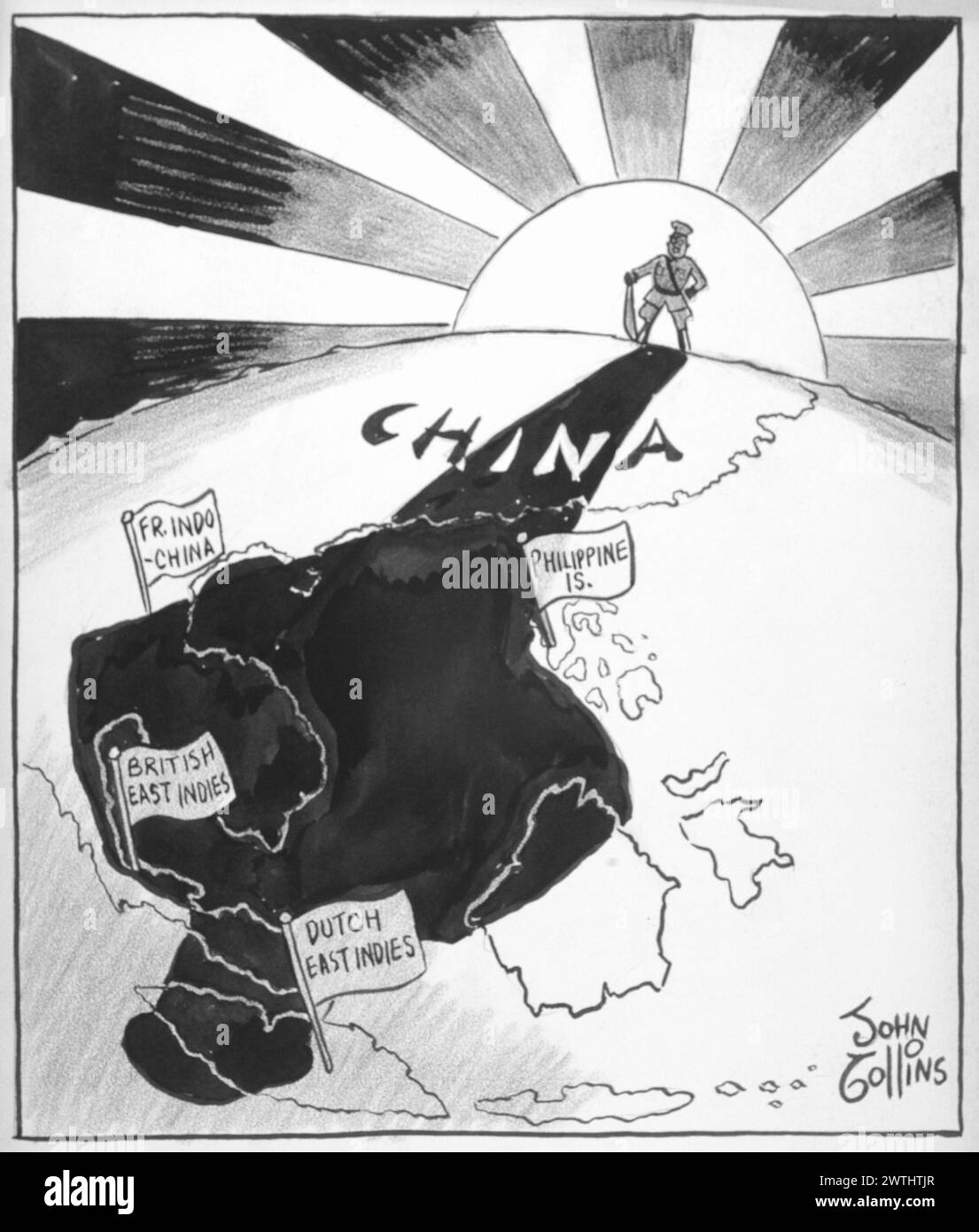 Cartoon - In the Shadow of the Rising Sun. John Collins (1917-2007 ...