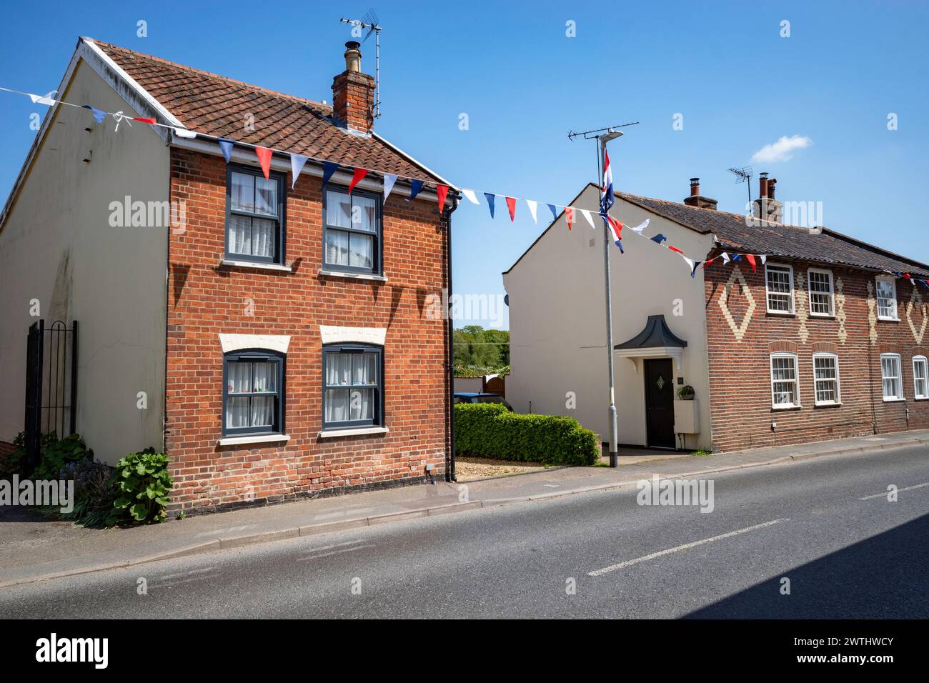 Village houses Debenham Suffolk England Stock Photo Alamy