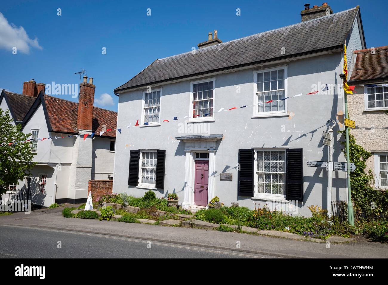 Village houses Debenham Suffolk England Stock Photo Alamy