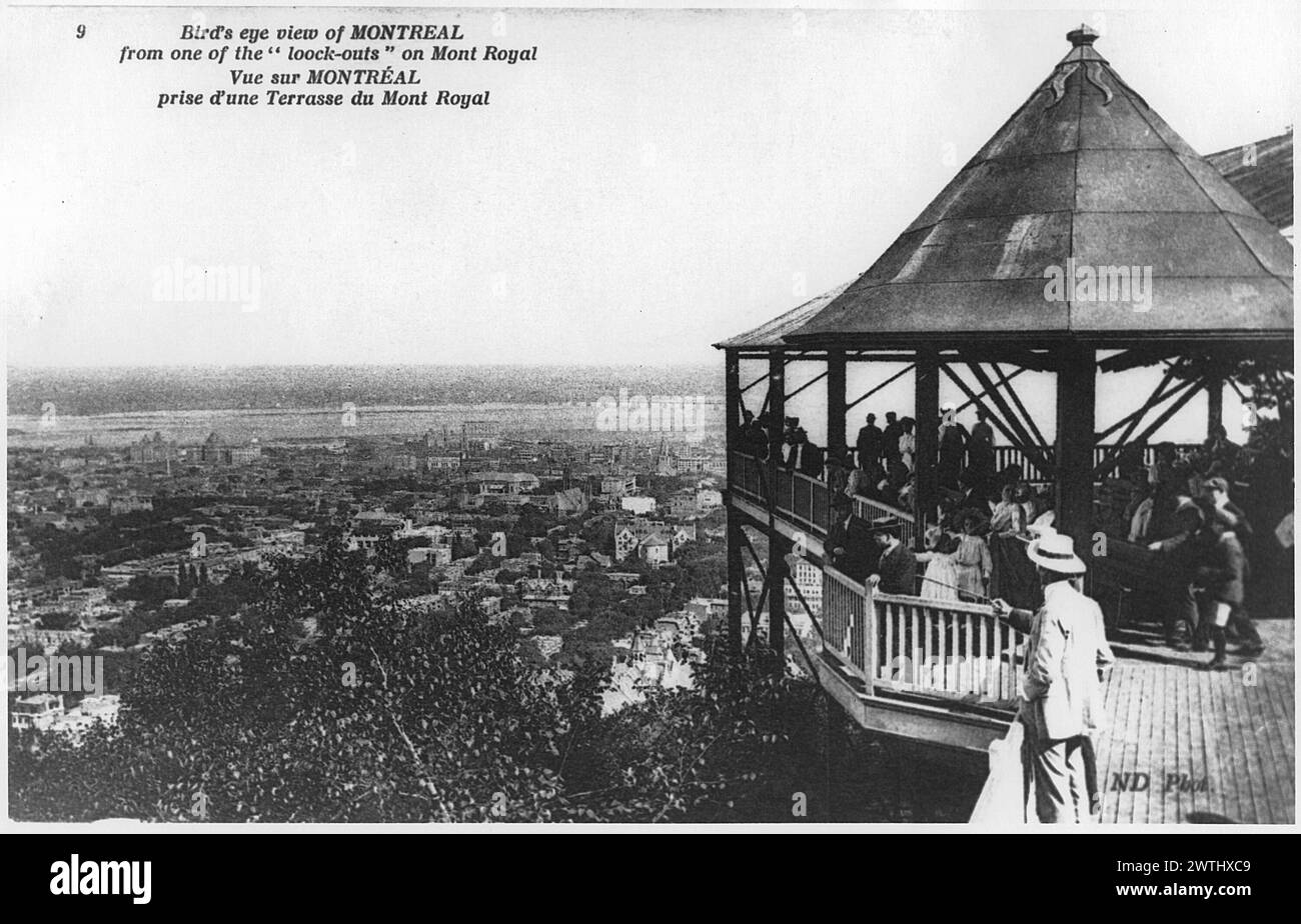 Collotype View of Montreal from one of the look outs on Mount Royal