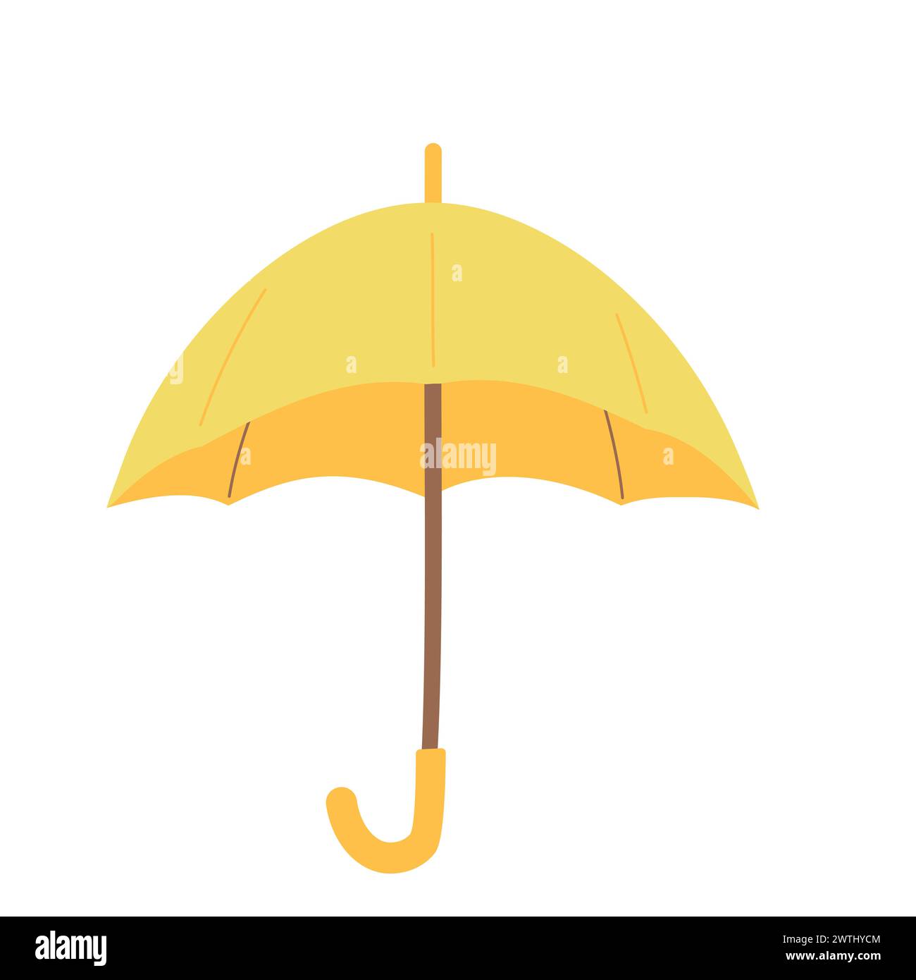 Umbrella isolated on white background. Vector flat illustration Stock ...