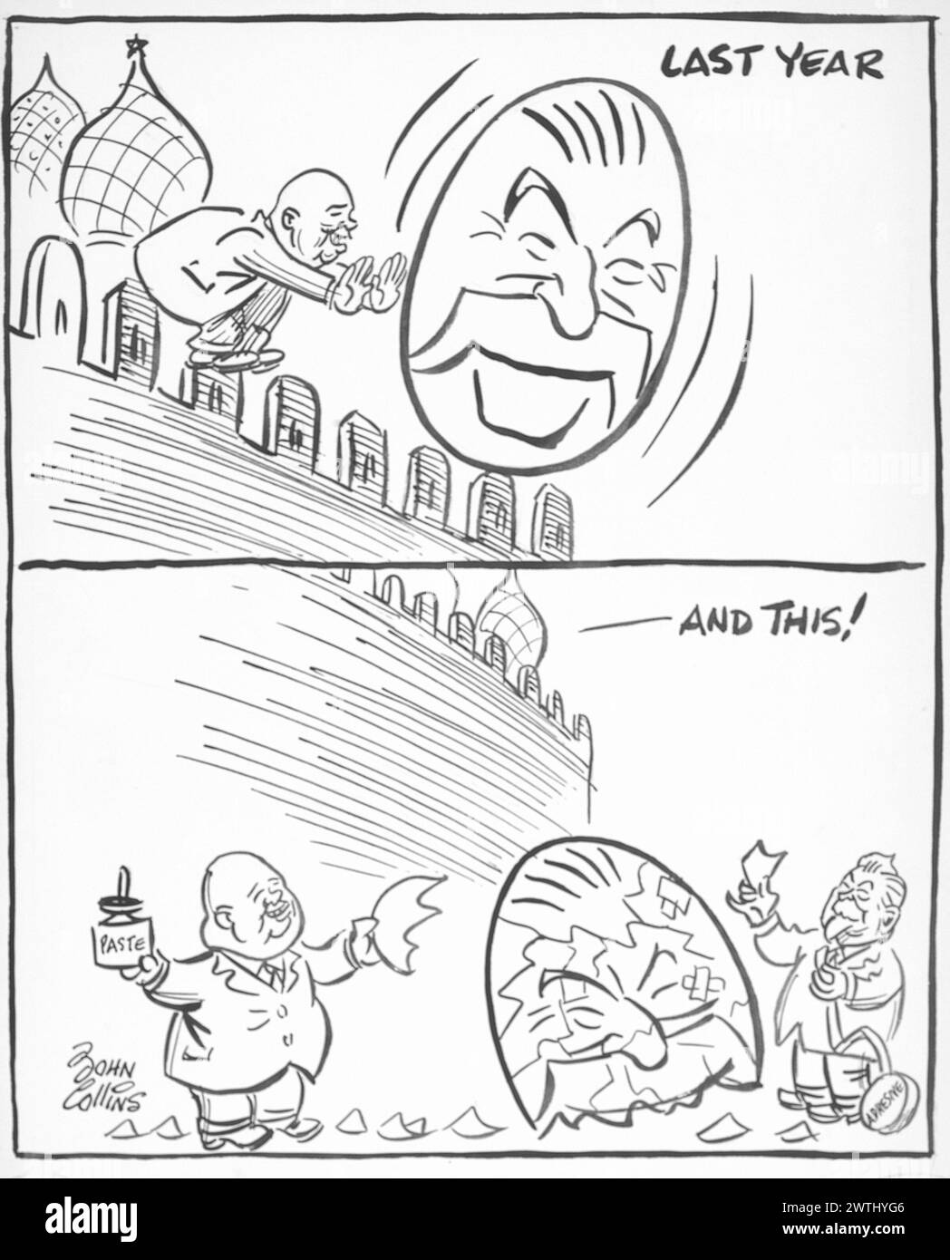 Cartoon - Trying to Put Humpty Dumpty Together Again. John Collins ...