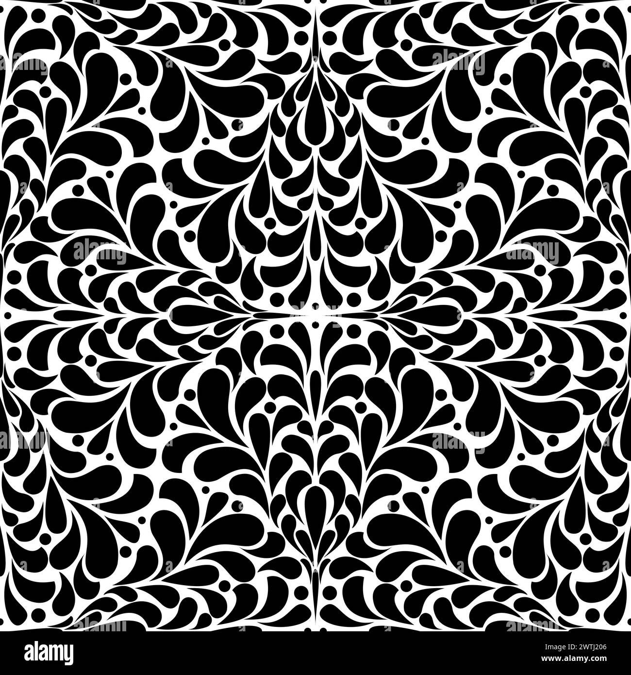 Floral pattern. Wallpaper baroque, damask. Seamless vector background
