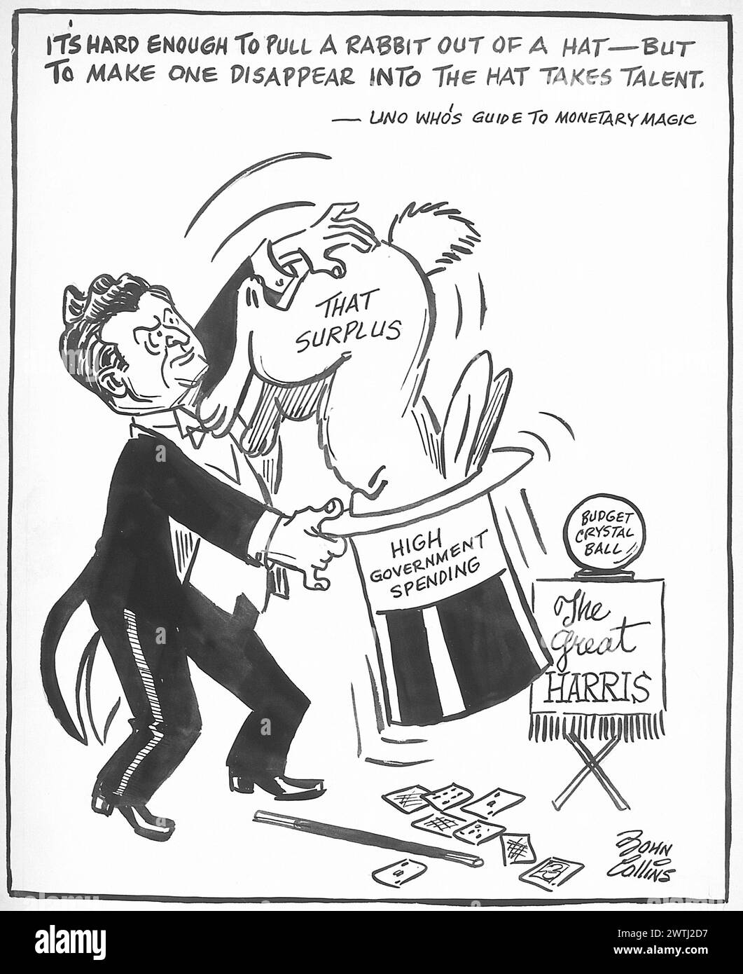 Cartoon - Ottawa Sleight of Hand. John Collins (1917-2007) Stock Photo