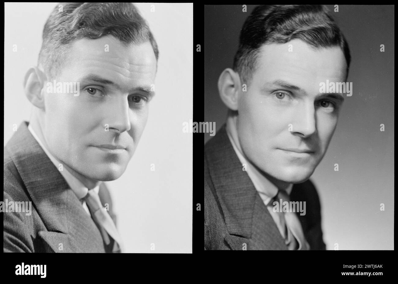 Man; inscribed 'Mr Roxburgh' gelatin silver negatives, black-and-white ...