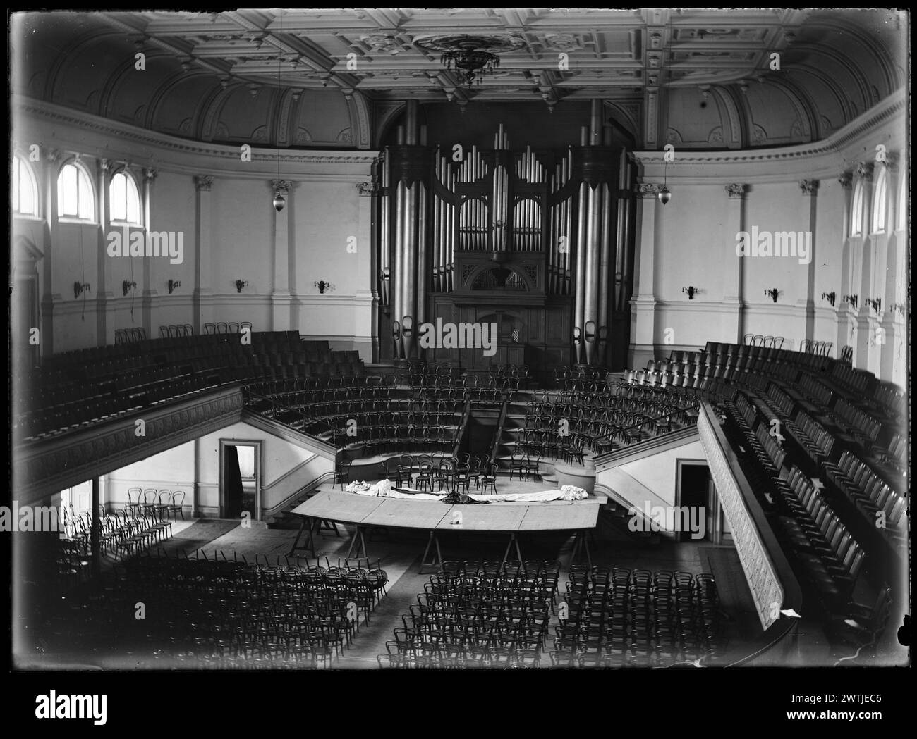 Interior historic meeting hall Black and White Stock Photos & Images ...