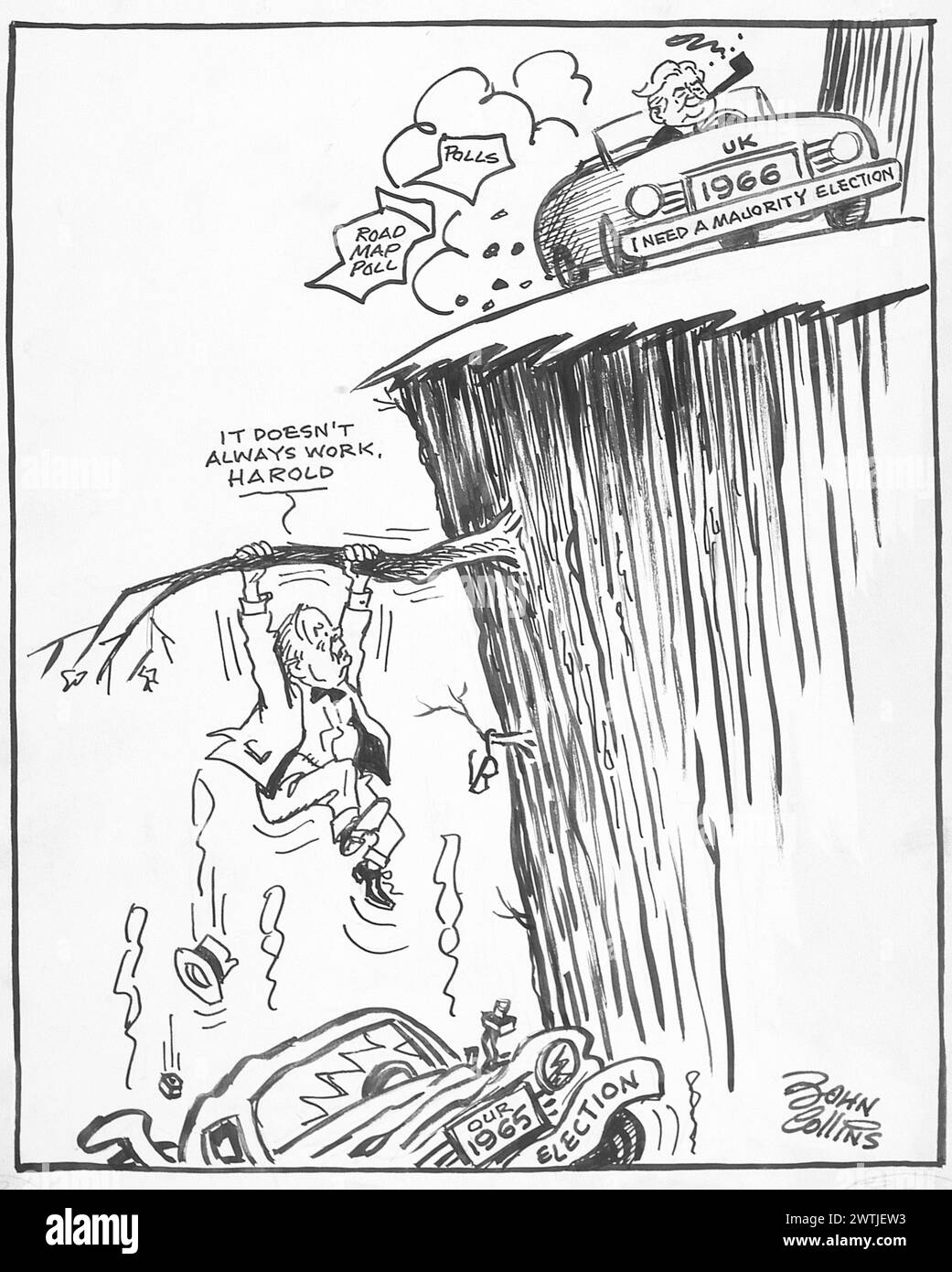 Cartoon Ask the Man Who Owns One. John Collins (19172007 Stock Photo