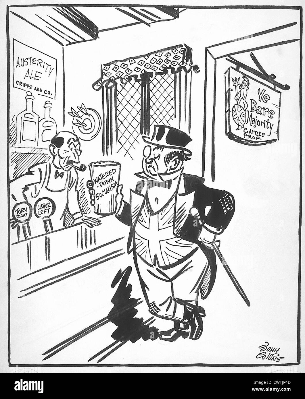 Cartoon - 'Arf and 'Arf. John Collins (1917-2007) Stock Photo