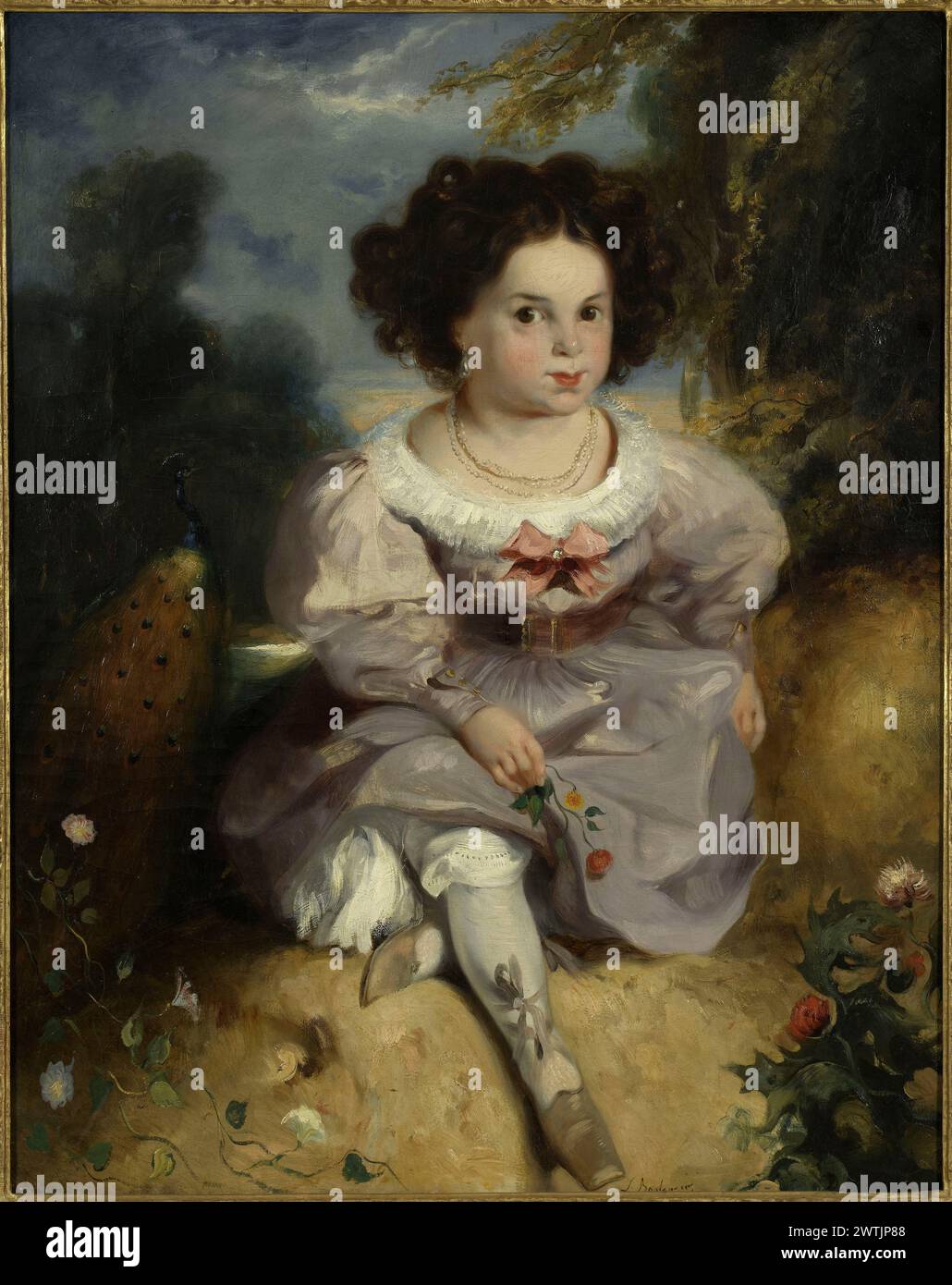 Léopoldine Hugo aged four (1824-1843), 1827, Maison de Victor Hugo. - Boulanger, Louis Candide Stock Photo