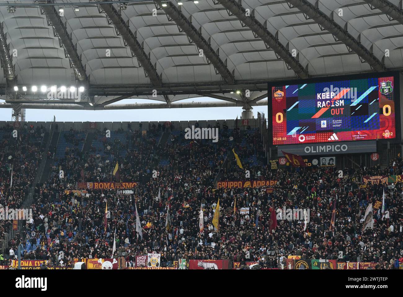The scoreboard at the olympic stadium hires stock photography and