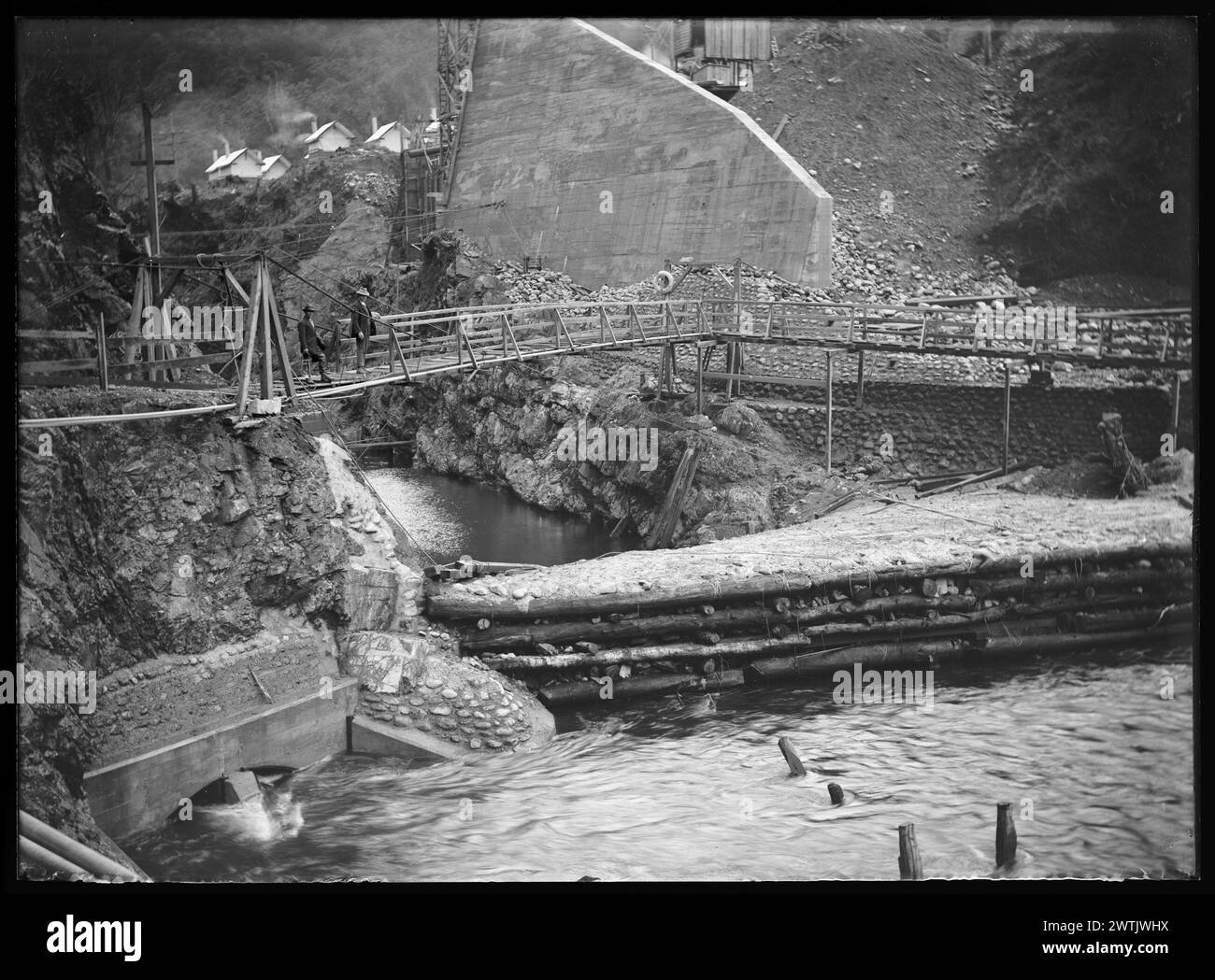Diversion Dam blackandwhite negatives, gelatin dry plate negatives
