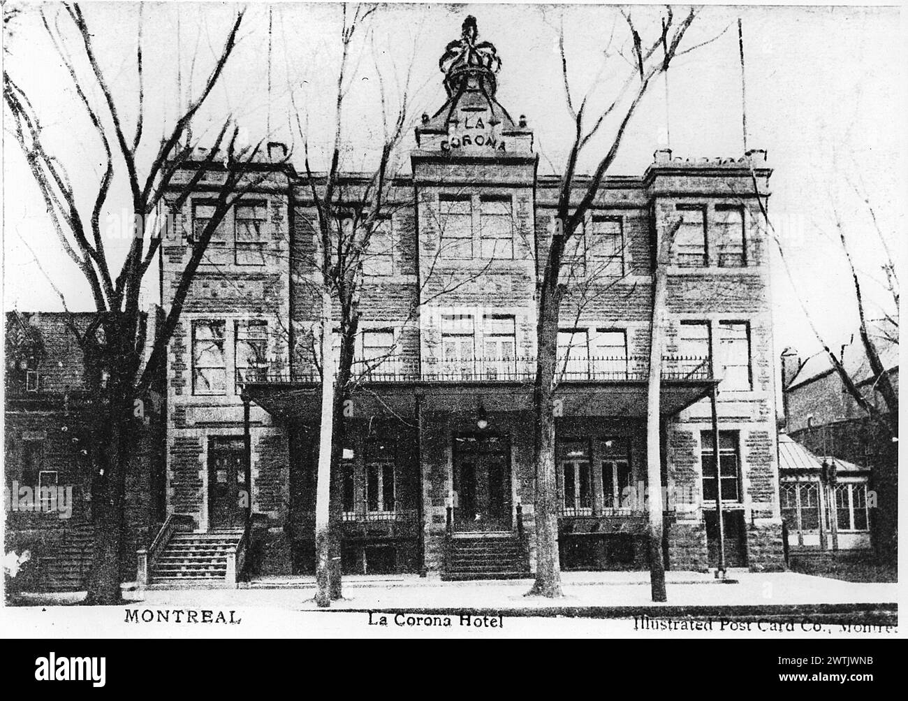 Collotype - La Corona Hotel, Montreal, QC, about 1910 Stock Photo