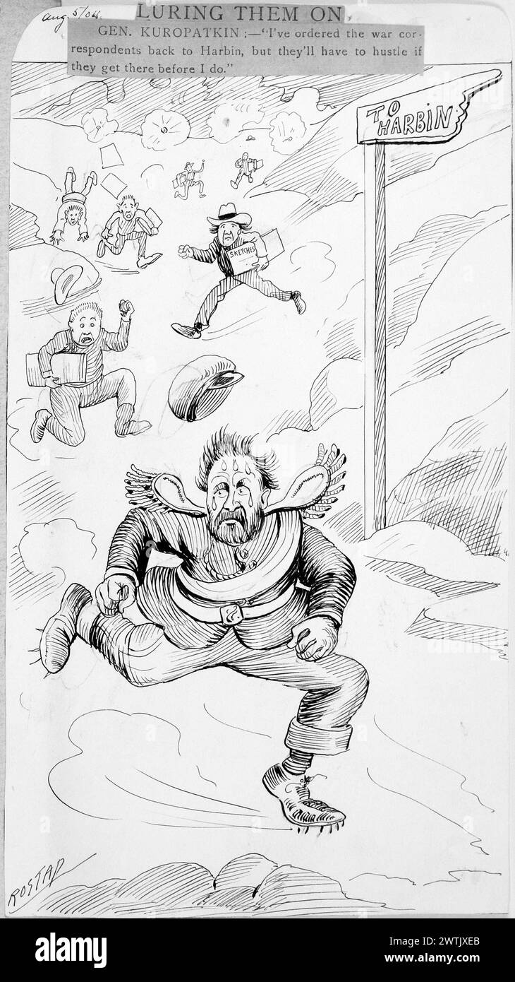 Cartoon - Luring Them On Rostap (1866-1949 Stock Photo - Alamy