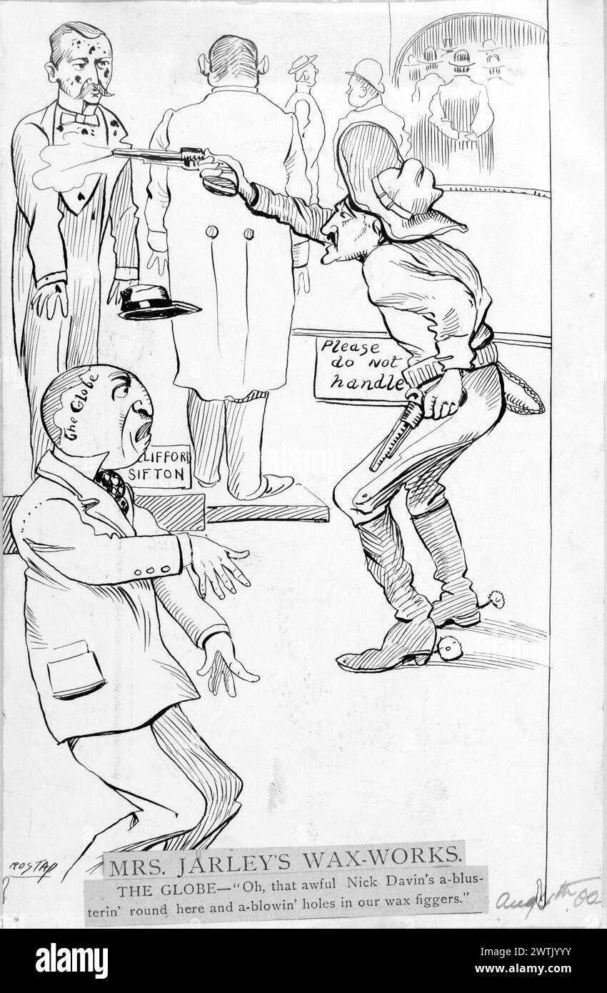 Cartoon - Mrs. Jarley's Wax-Works Rostap (1866-1949) Stock Photo
