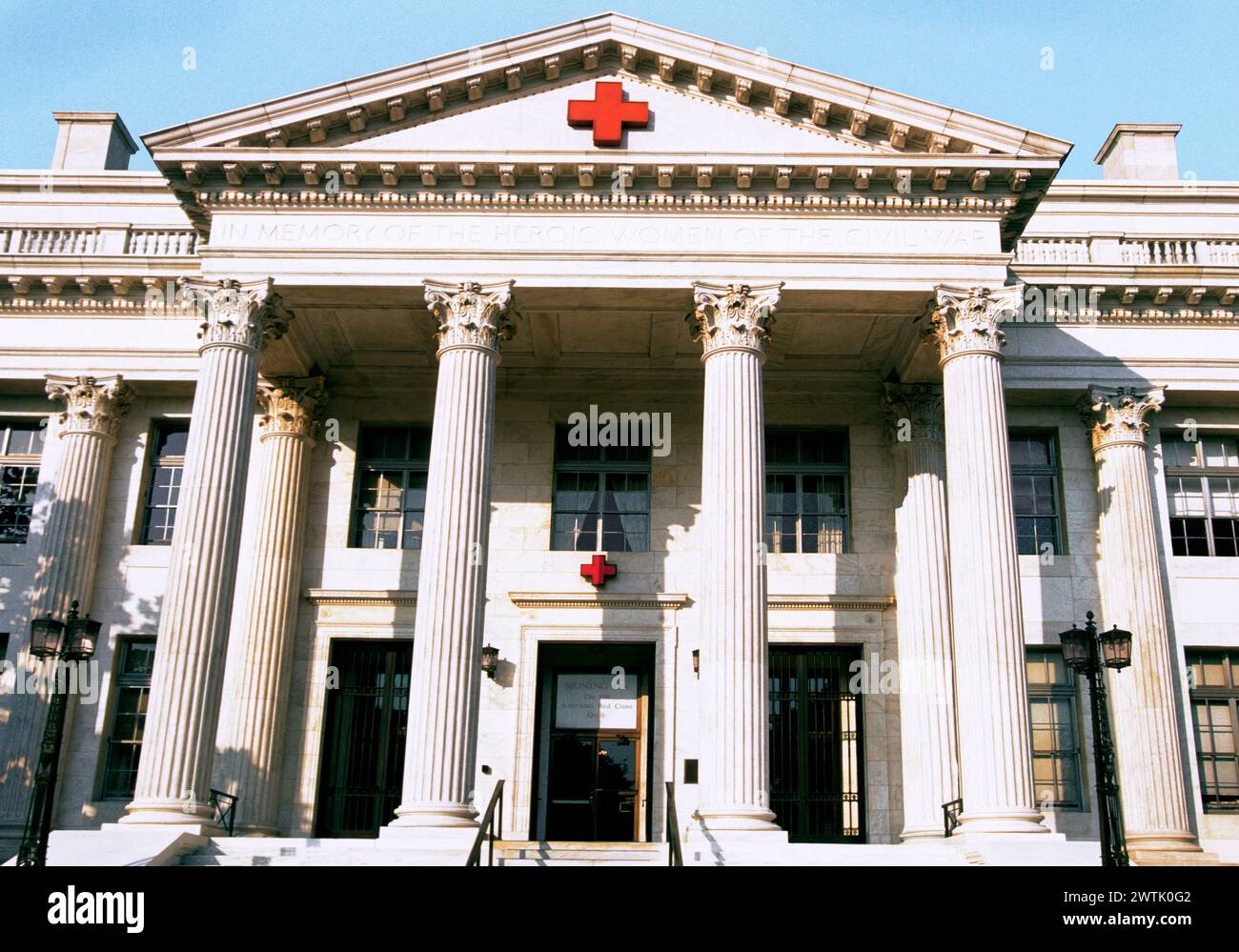 Historic American Red Cross Building dedicated to the heroic nurses of the Civil War. Build in the style of the 'old South'. Washington DC USA Stock Photo