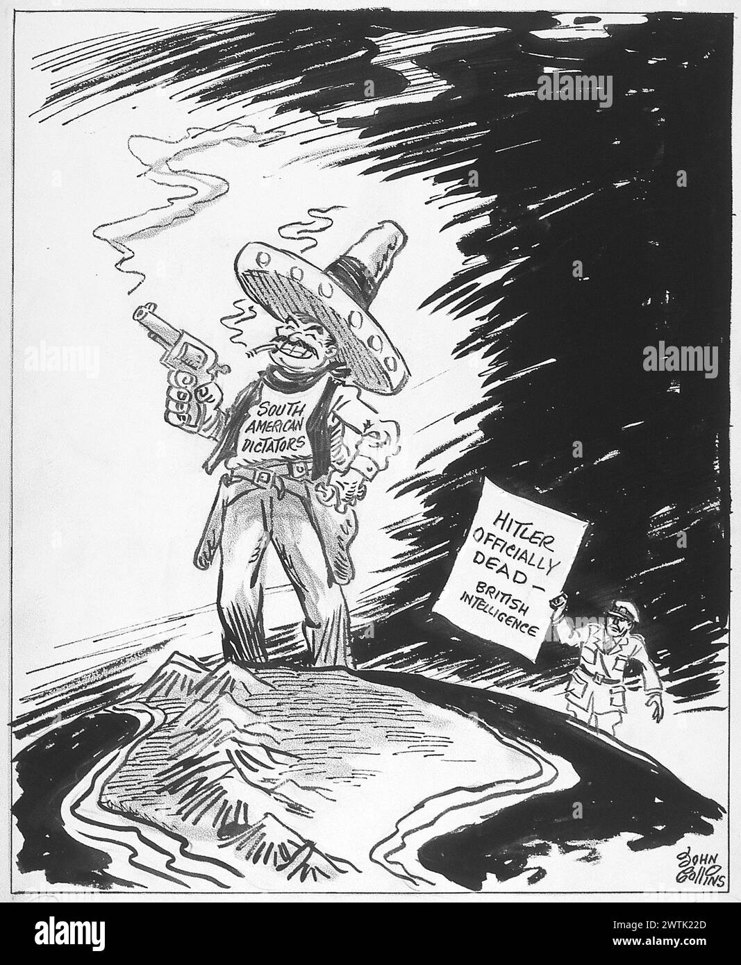 Cartoon - But His Soul Goes Marching On. John Collins (1917-2007 Stock ...