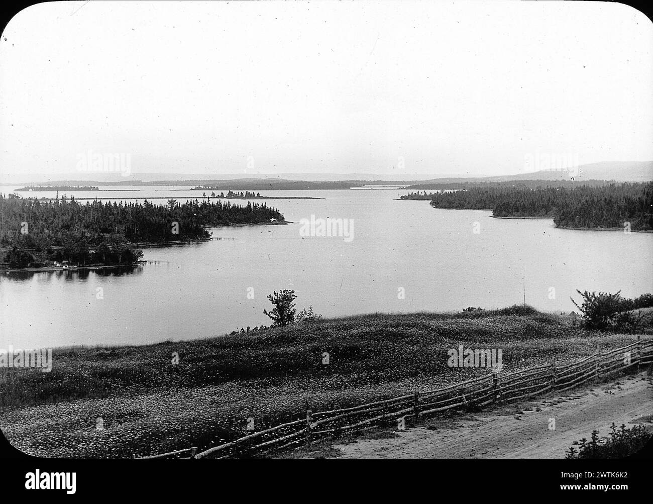 Transparency - Bras d'or Lake, Cape Breton, NS, about 1900 Stock Photo ...