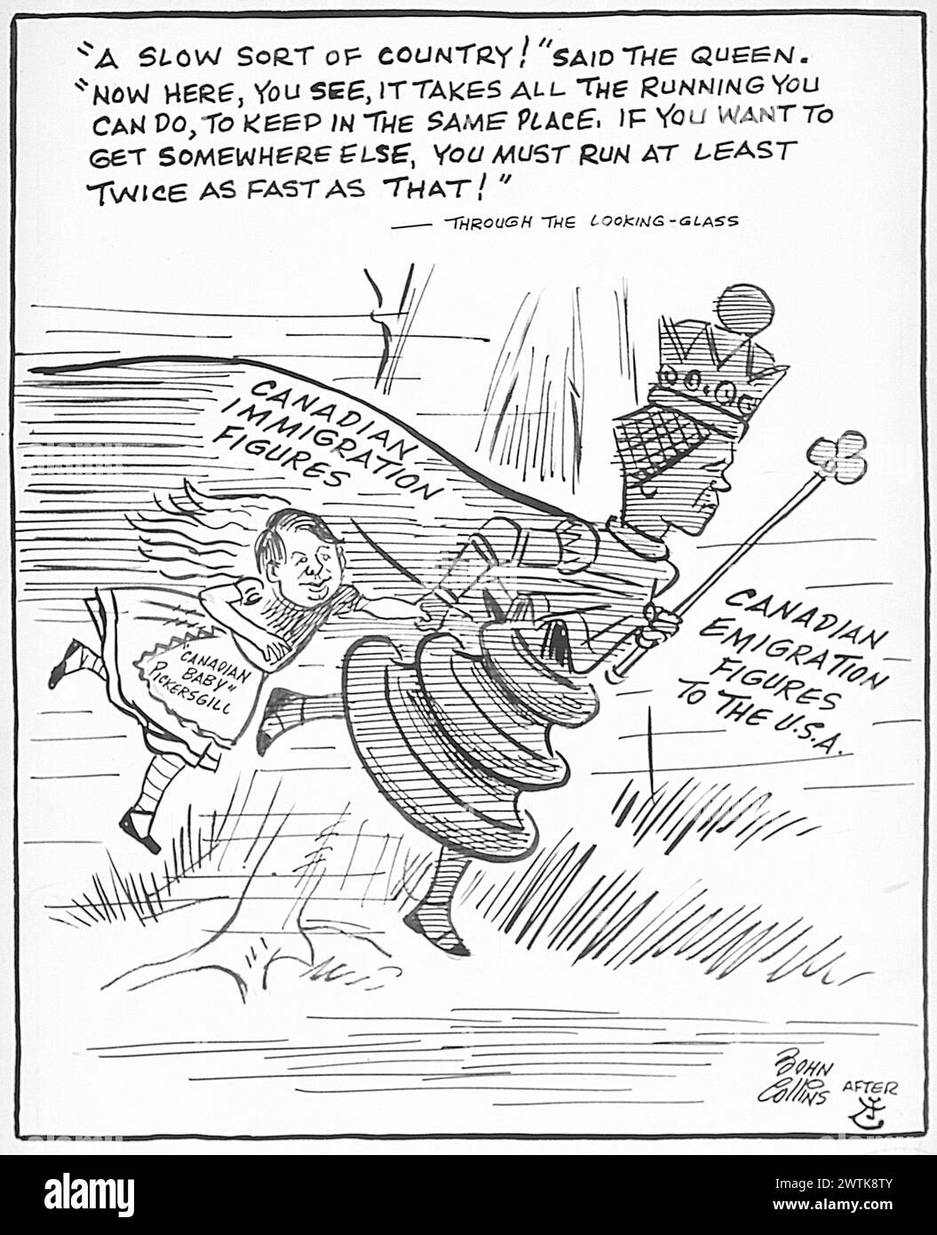 Cartoon - Getting Nowhere. John Collins (1917-2007) Stock Photo