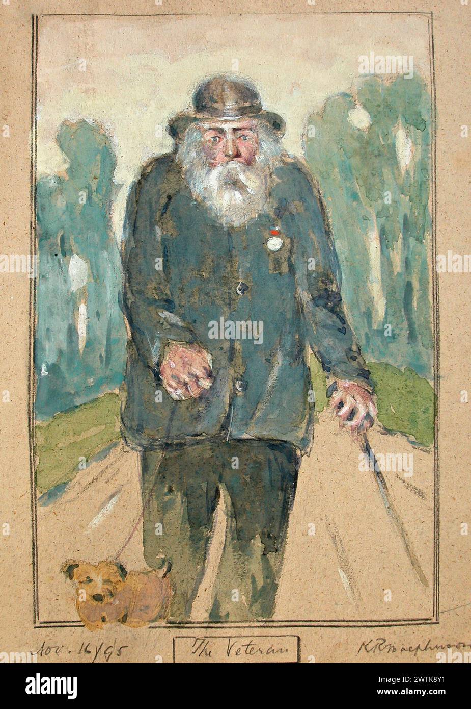 Drawing - The Veteran Kenneth Ross MacPherson (1861-1916) Stock Photo