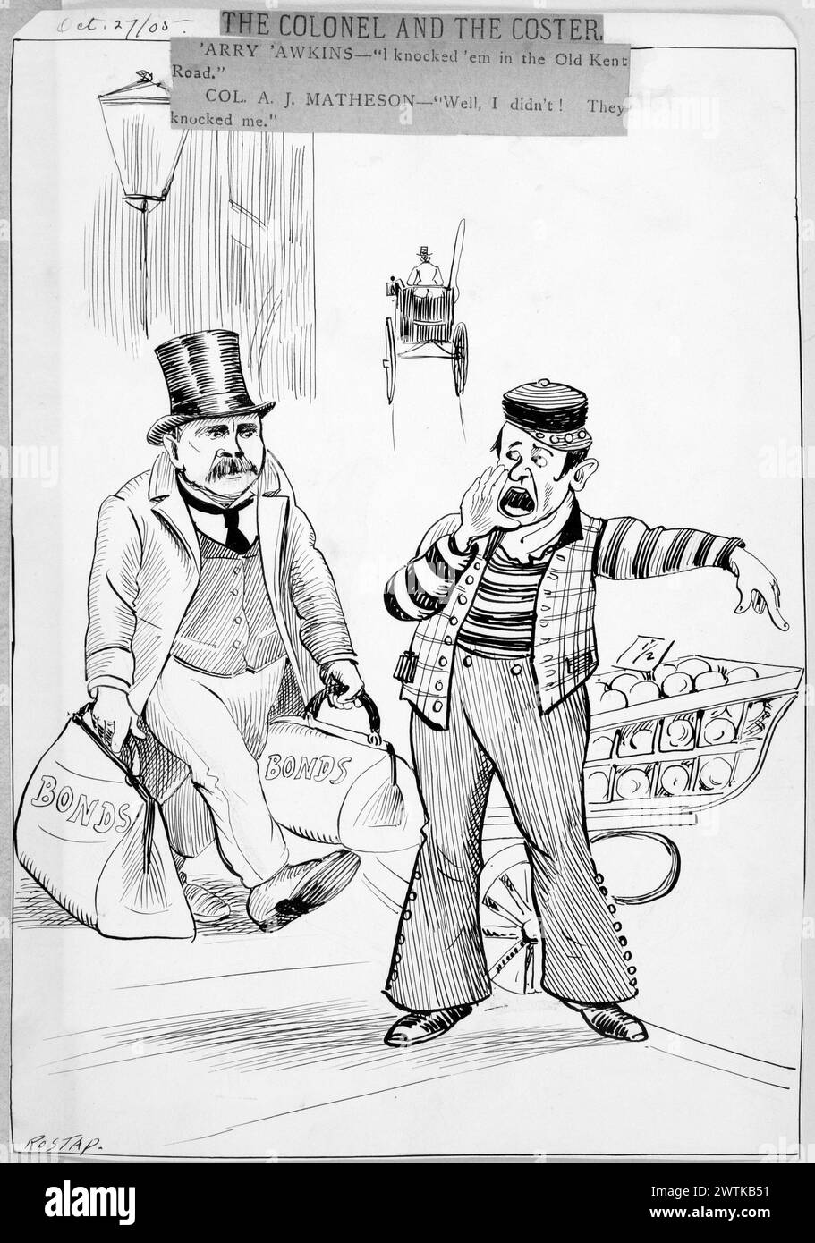 Cartoon - The Colonel and the Coster Rostap (1866-1949 Stock Photo - Alamy