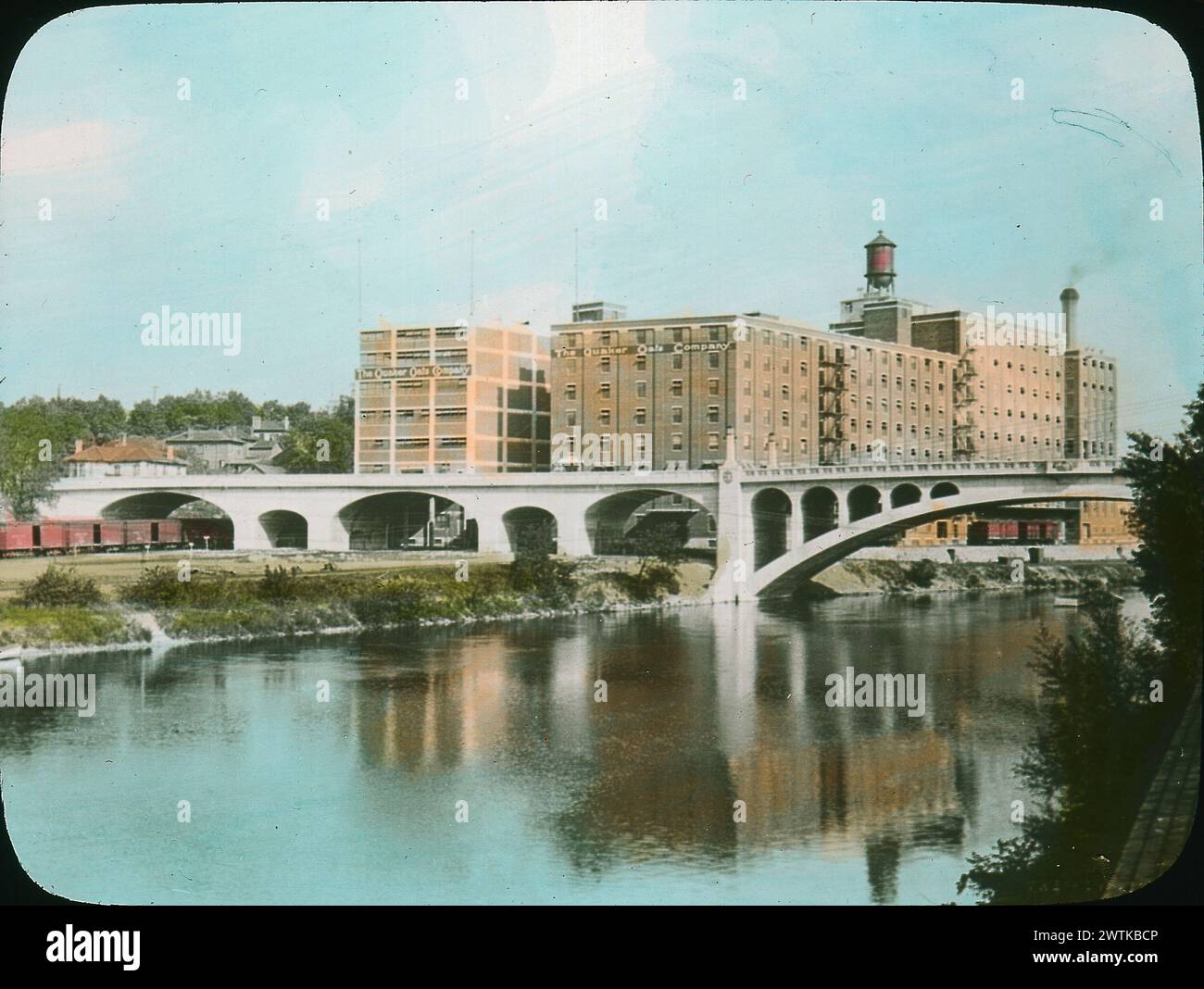 Transparency - The Quaker Oats Company, Peterborough, ON, about 1928 Stock Photo