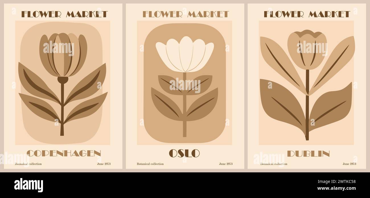 Set Of Abstract Flower Market Vector Art Posters Stock Vector Image set-of-abstract-flower-market-vector-art-posters-stock-vector-image
