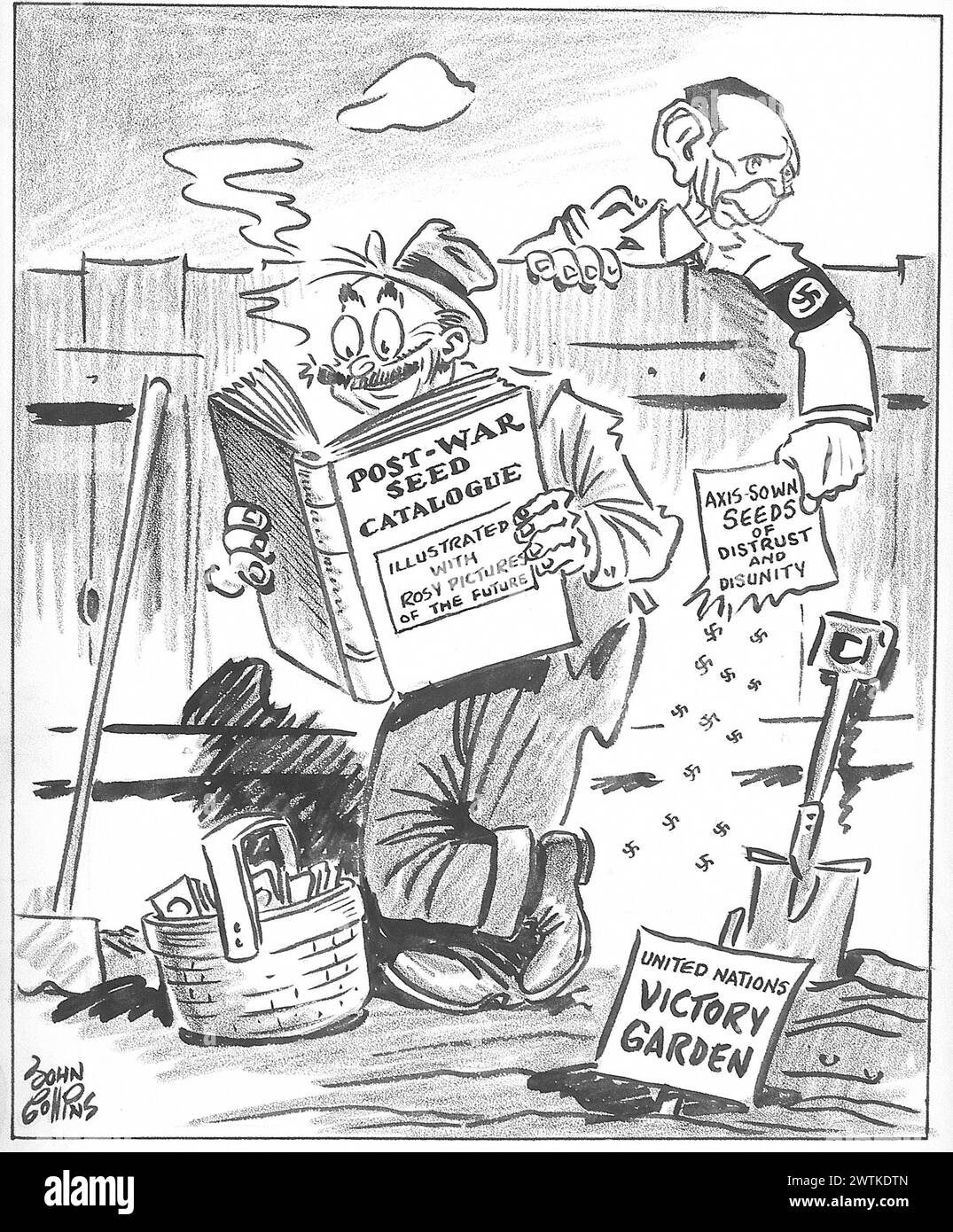 Cartoon - Spring Sowing. John Collins (1917-2007 Stock Photo - Alamy