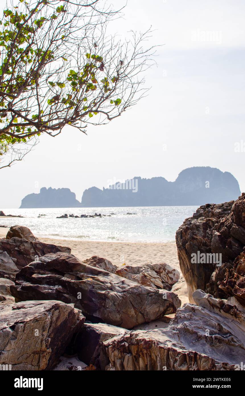 Rocks and stone beach. Thailand nature landscape Stock Photo - Alamy