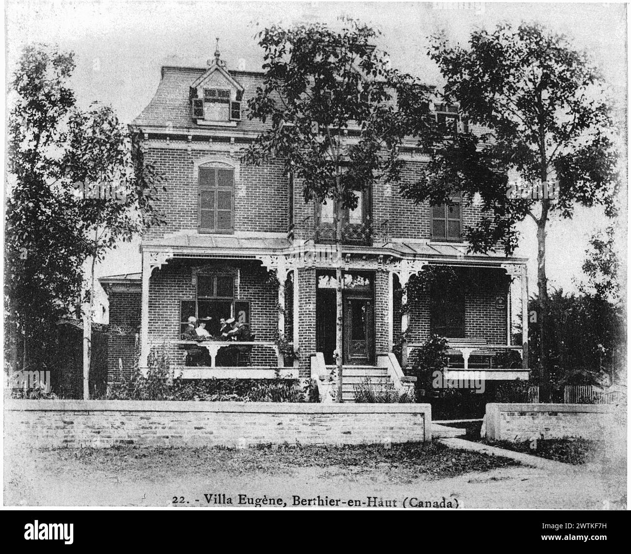 Collotype - Villa Eugene, Berthier en Haut, QC, about 1910 Stock Photo