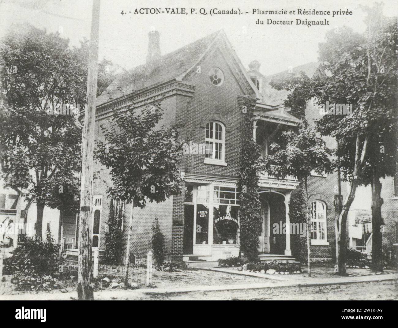 Collotype Pharmacy and private residence of Dr. Daignault, Acton Vale