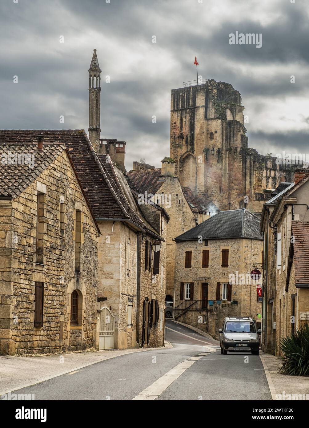 Carlux, Nouvelle-Aquitaine, France - 17th March 2024: Chateau de Carlux ...