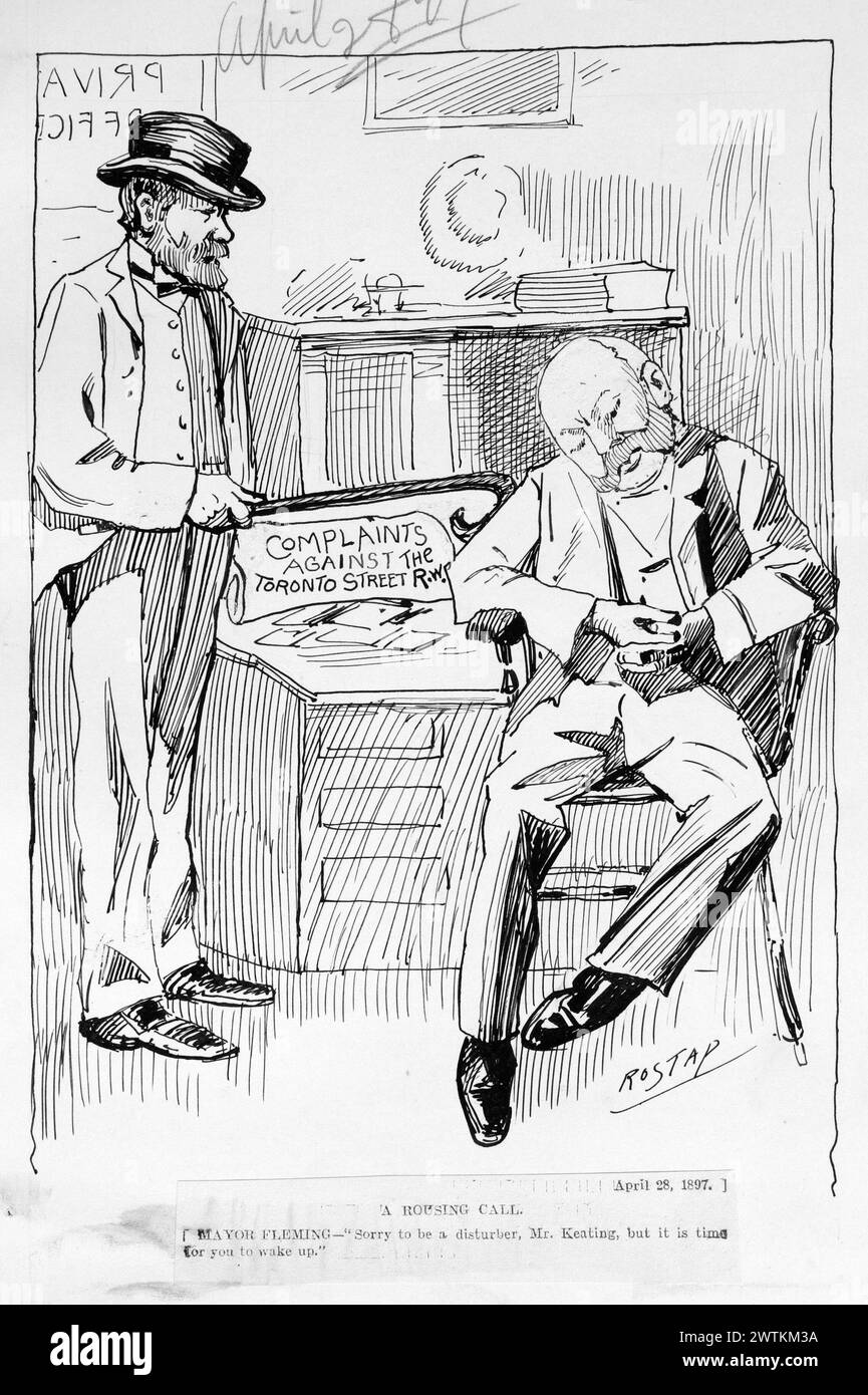 Cartoon - A Rousing Call Rostap (1866-1949 Stock Photo - Alamy