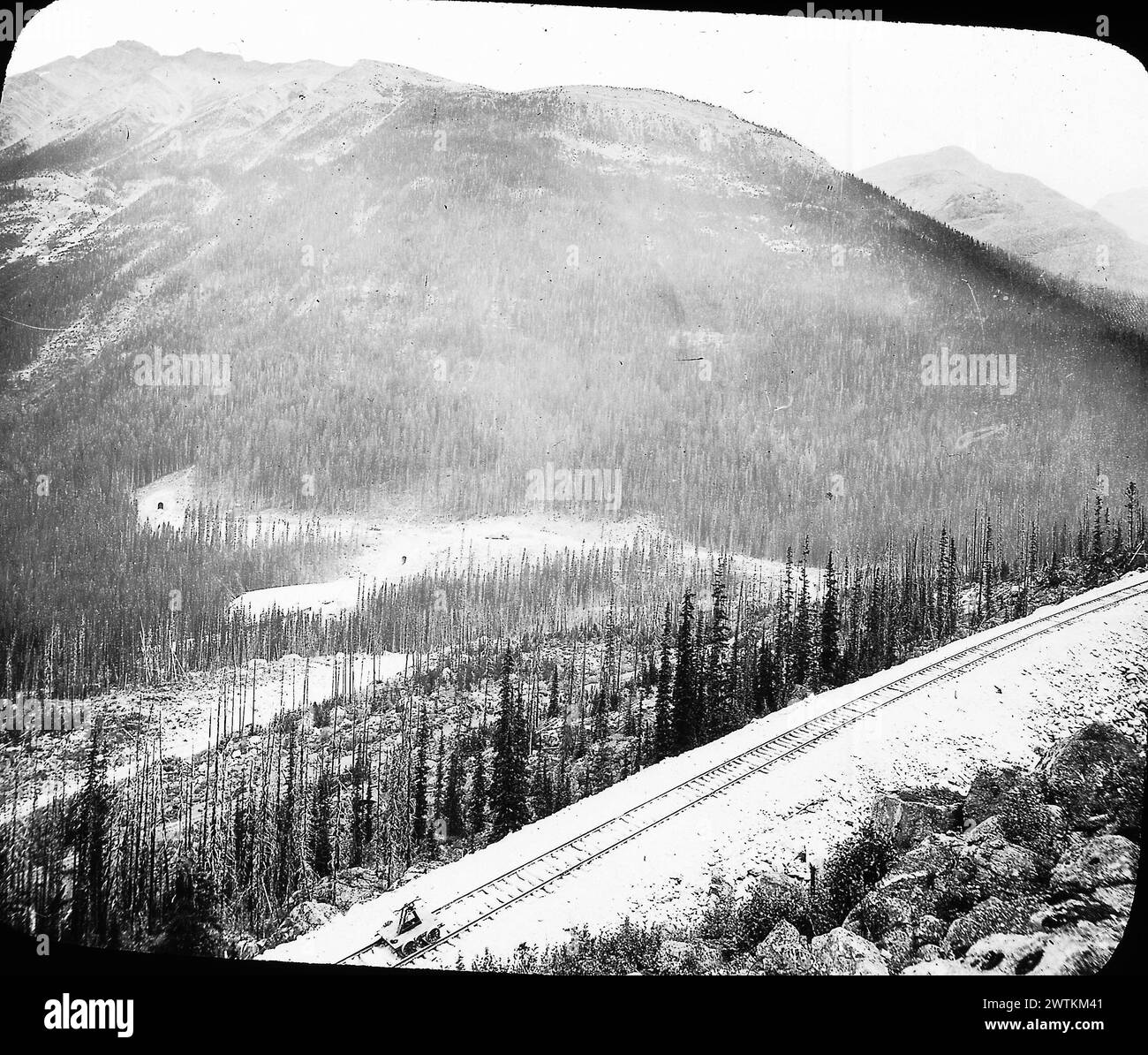 Transparency Spiral Tunnels, viewed from a distance, near Field, BC