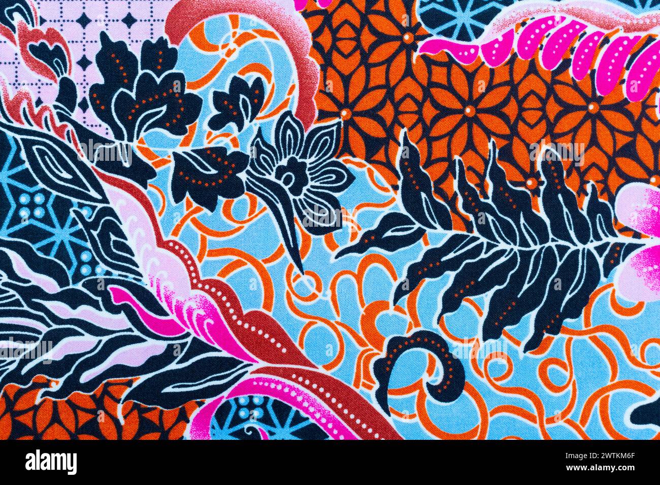 Detail of a batik design from Indonesia Stock Photo