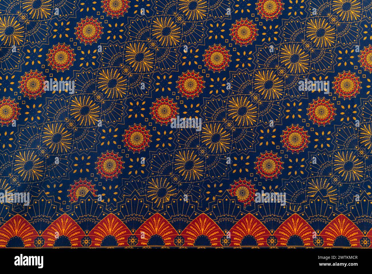 Beautiful of art Malaysian and Indonesian Batik Pattern Stock Photo