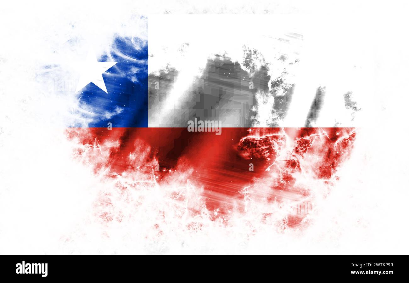 White background with torn flag of Chile Stock Photo - Alamy