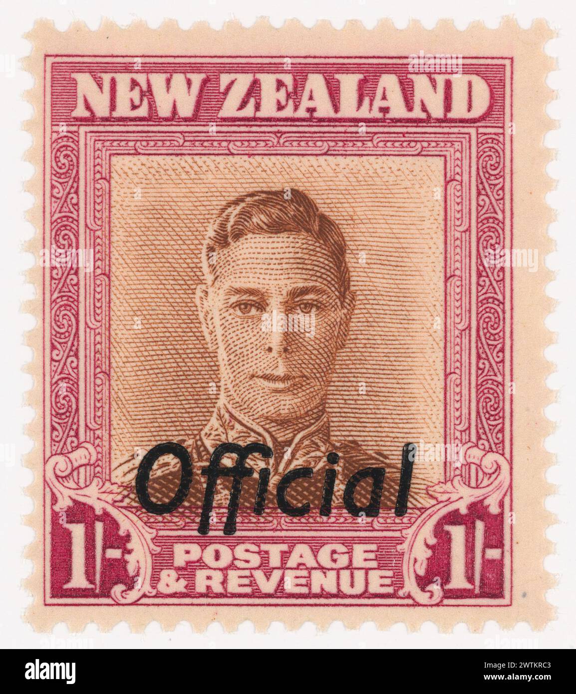 Issued one shilling 'King VI' Official stamp postage stamps