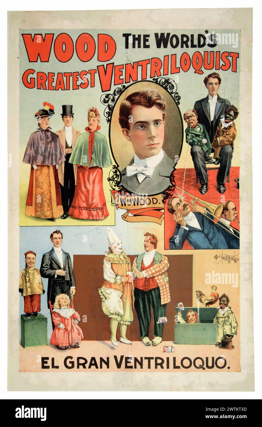 Magic poster Wood The World's Greatest Ventriloquist Stock Photo Alamy