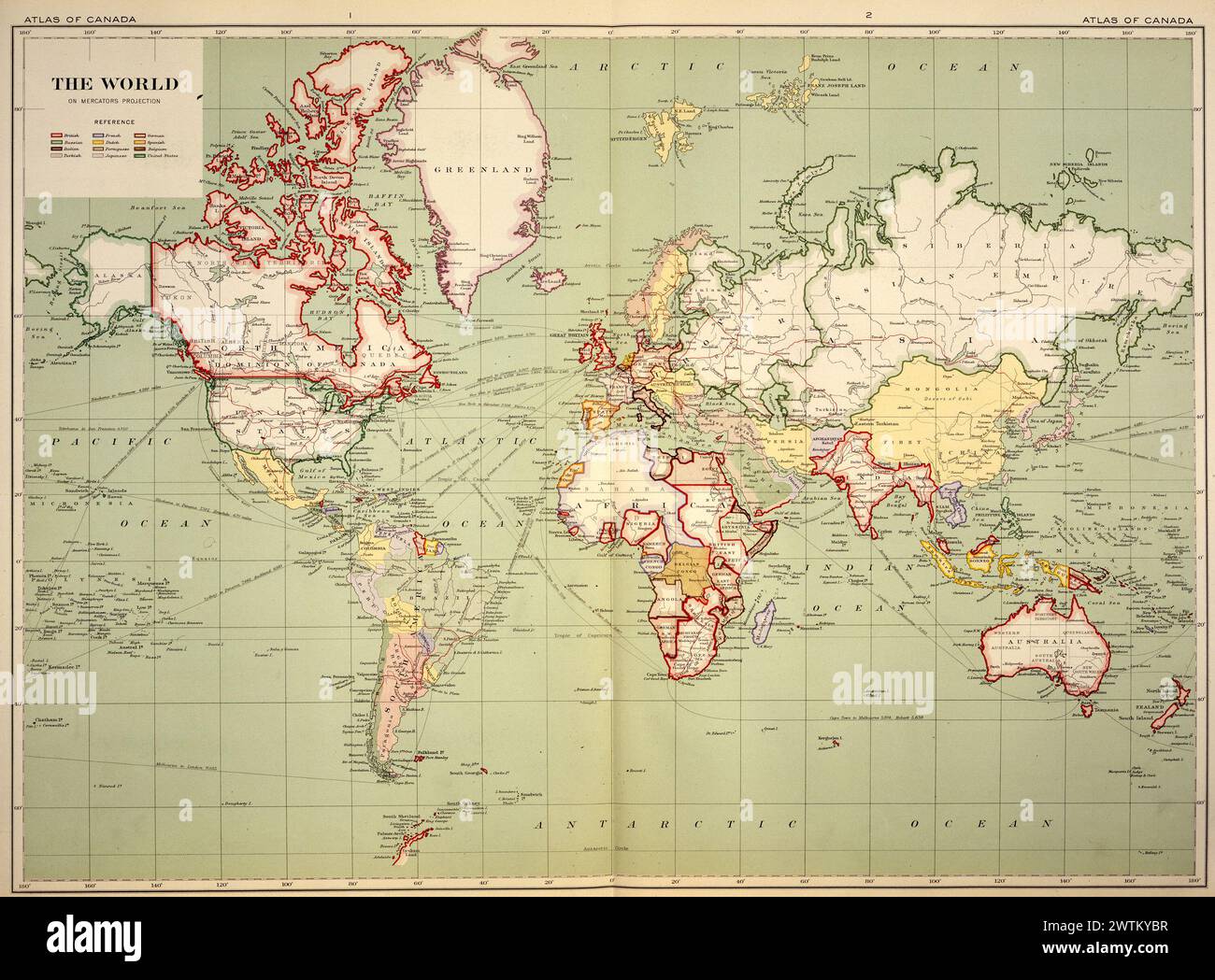 Atlas - Atlas of Canada Stock Photo - Alamy